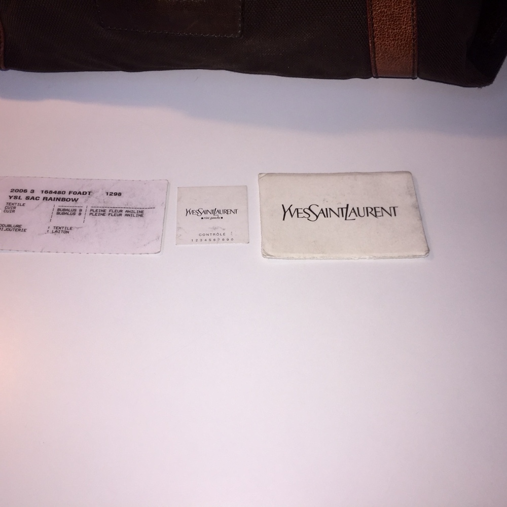 Yves Saint Laurent Leather & Canvas Bag - Picture 8 of 8